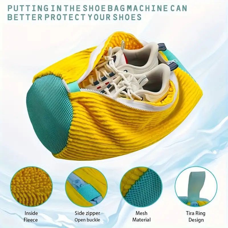 **Premium Durable Shoe Washing Machine Zipper Bag – Protective Shoe Laundry Bag for All Shoes
