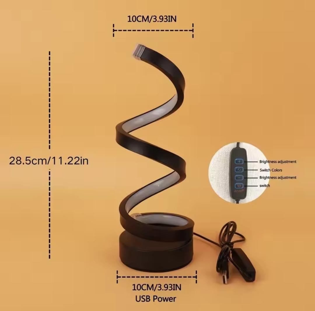 Minimalist Ring Frame LED Table Lamp – 3-Color USB Bedside Nightlight