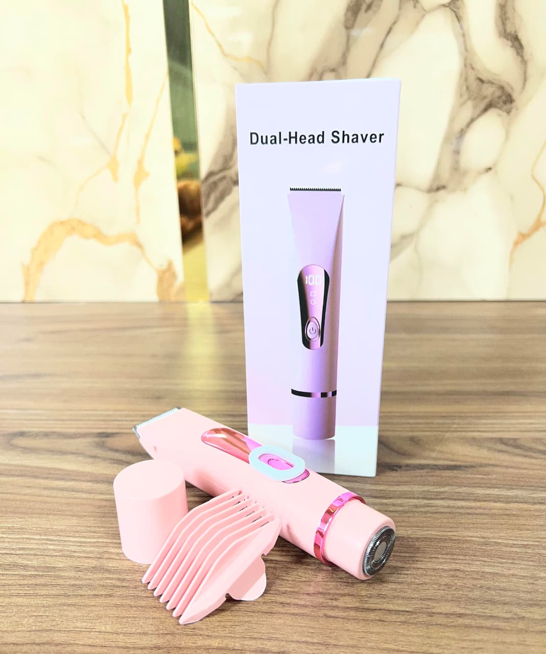 2-in-1 Lady Electric Shaver for Women – Dual Head Wet & Dry Hair Remover, USB Rechargeable, Gentle & Skin-Friendly for Legs, Arms & Bikini Area**