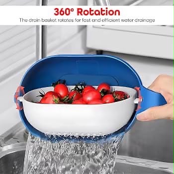 New 10-in-1 Mandoline Slicer & Chopper with Drainage Basket – Multi-Functional Vegetable Cutter (Random Colour