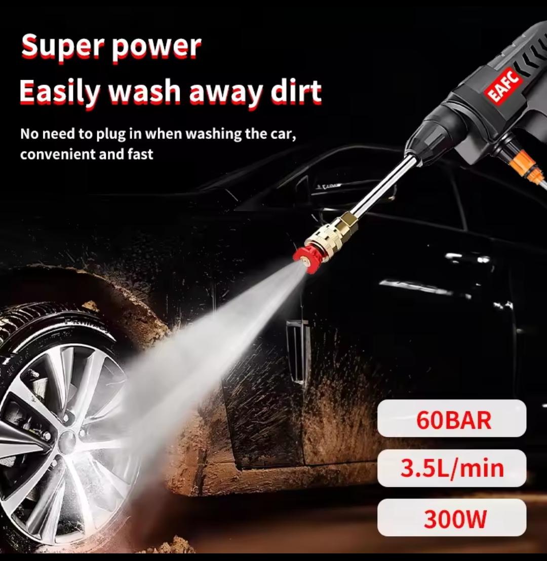 ``` Cordless Water Pressure Washer Gun with Battery ```