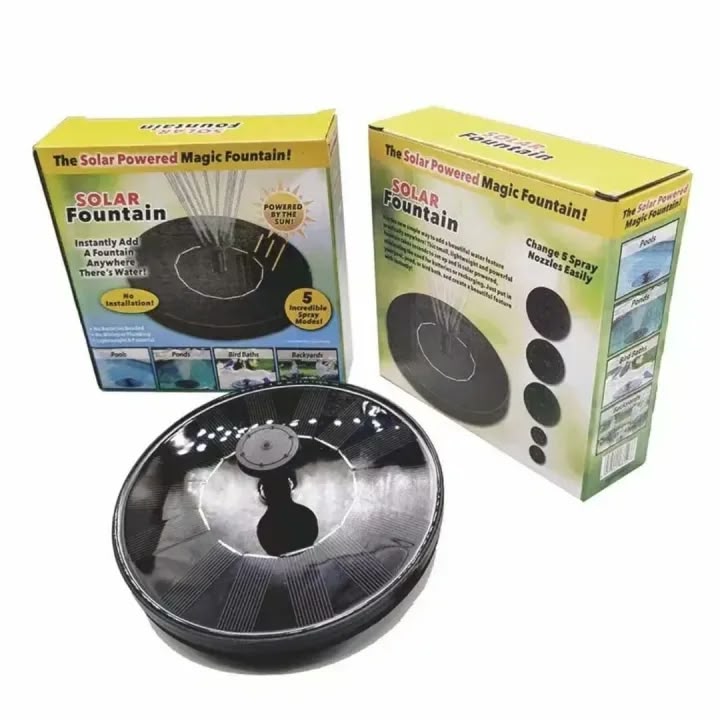 Solar Fountain Pump for Bird Baths, Ponds & Gardens