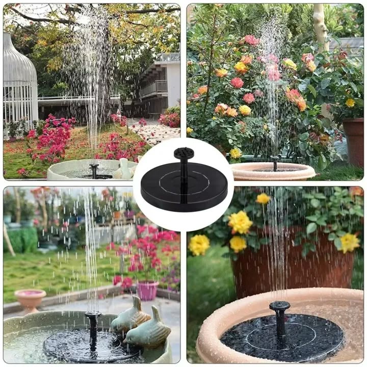 Solar Fountain Pump for Bird Baths, Ponds & Gardens