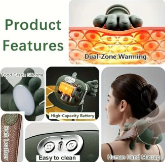 Multipurpose Human Hands Shape Rechargeable Massager for Neck, Shoulders, Legs, Back & Body Relaxation