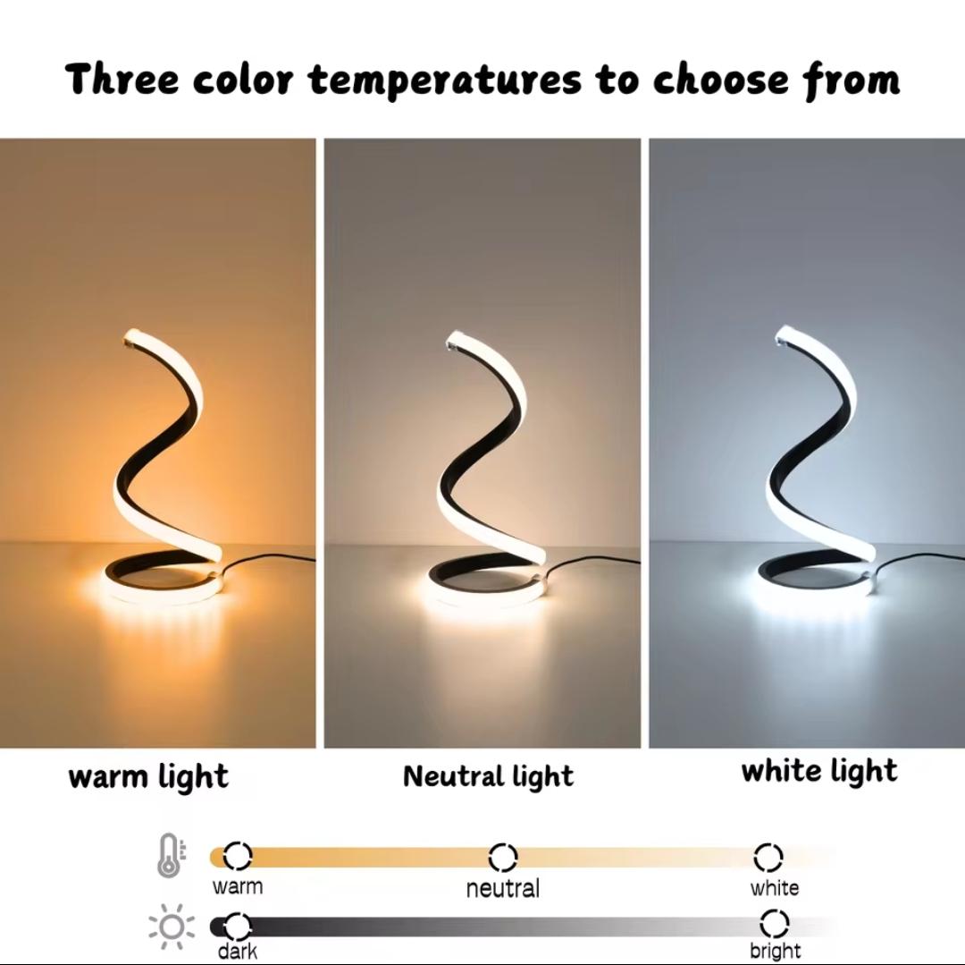 Minimalist Ring Frame LED Table Lamp – 3-Color USB Bedside Nightlight
