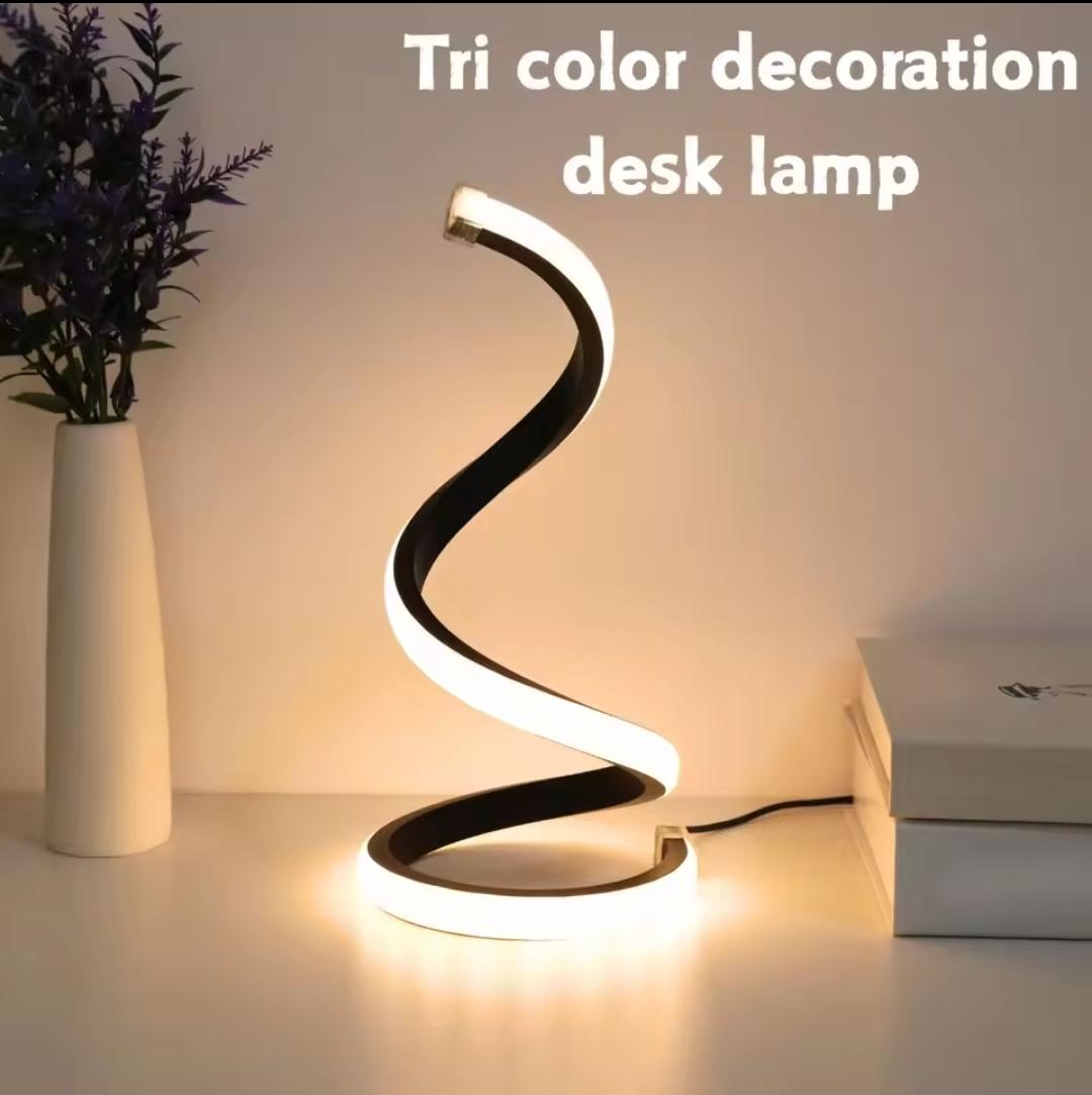 Minimalist Ring Frame LED Table Lamp – 3-Color USB Bedside Nightlight